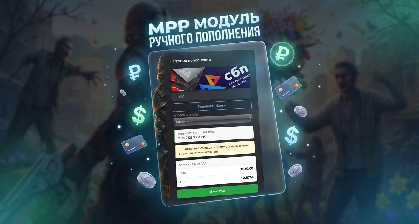 Ручное пополнение GameCMS | MPP