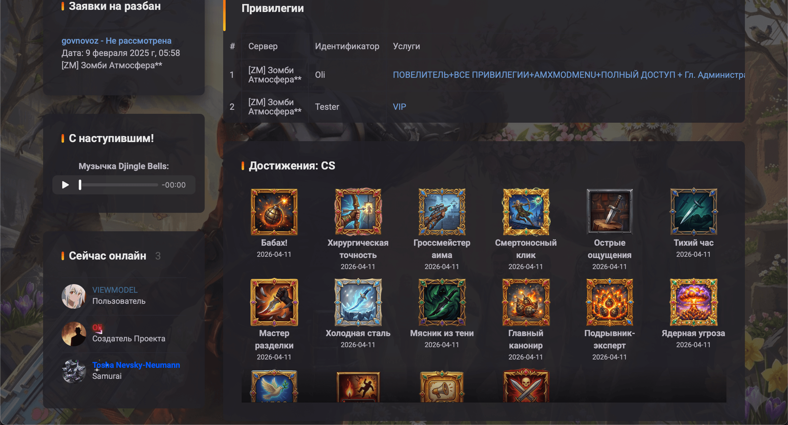 Система достижений | GameCMS